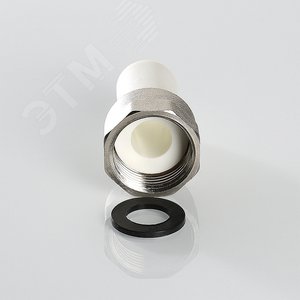 Штуцер 20x3/4' ВР с накидной гайкой полипропиленовый PPR белый - фото 2