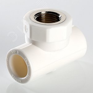 Тройник комбинированный 32x1' ВР полипропиленовый PPR белый - фото 3