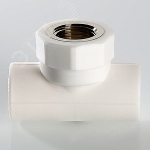 Тройник комбинированный 32x1' ВР полипропиленовый PPR белый - фото 4