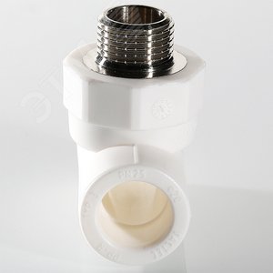 Тройник комбинированный 32x1' НР полипропиленовый PPR белый - фото 2