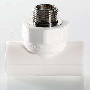 Тройник комбинированный 32x1' НР полипропиленовый PPR белый - фото 4