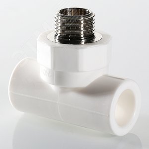 Тройник комбинированный 32x1' НР полипропиленовый PPR белый - фото 5