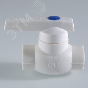 Кран шаровой 50 полипропиленовый PPR белый - фото 4