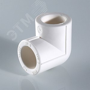 Угольник 32 мм 90 град., полипропиленовый PPR, белый - фото 3