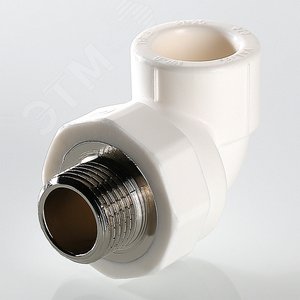 Угольник комбинированный 32x3/4' НР переходной, полипропиленовый PPR, белый - фото 3