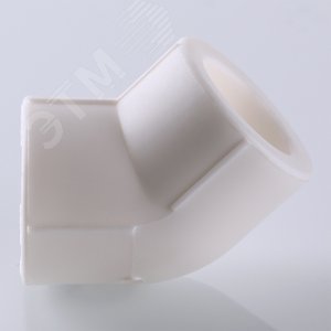 Угольник 25 мм 45 град., полипропиленовый PPR, белый - фото 4