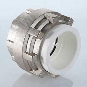 Соединение разборное 75 мм полипропиленовое PPR белое - фото 5