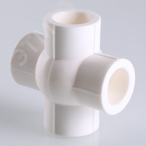 Крестовина 20 компланарная, полипропиленовая PPR серая - фото 2