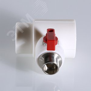 Тройник коллекторный 40x3/4' НР с шаровым краном полипропиленовый PPR - фото 2