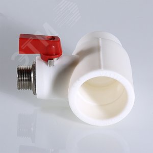 Тройник коллекторный 40x3/4' НР с шаровым краном полипропиленовый PPR - фото 4