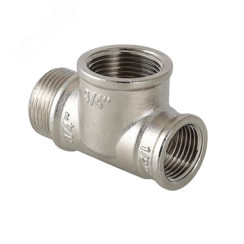 Изображение товара Тройник с переходом на наружную резьбу 3/4' НР-ВН-ВН (шт)