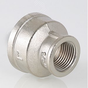 Муфта ВВ 1/2'х3/8' переходная, никелированная - фото 5