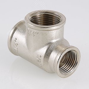 Тройник ВВВ 1'х3/4'х1' переходной, никелированный - фото 5