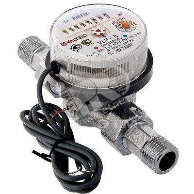 Изображение товара Счетчик воды универсальный с импульсным выходом 1/2' со сгонами межповерочный интервал 6 лет 80 мм до +90 град. 1.5м3 (шт)