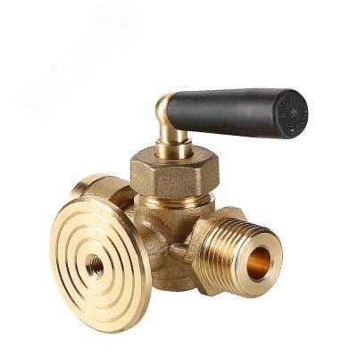 Кран для манометра трехходовой с фланцем 1/2'