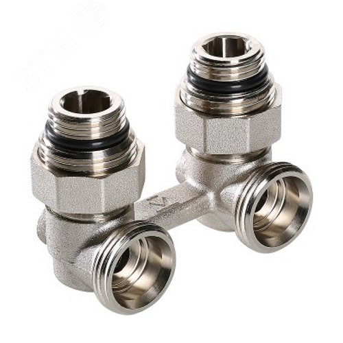 Изображение товара Узел нижнего подключения радиатора VALTEC 1/2х3/4'' евроконус угловой с адаптерами