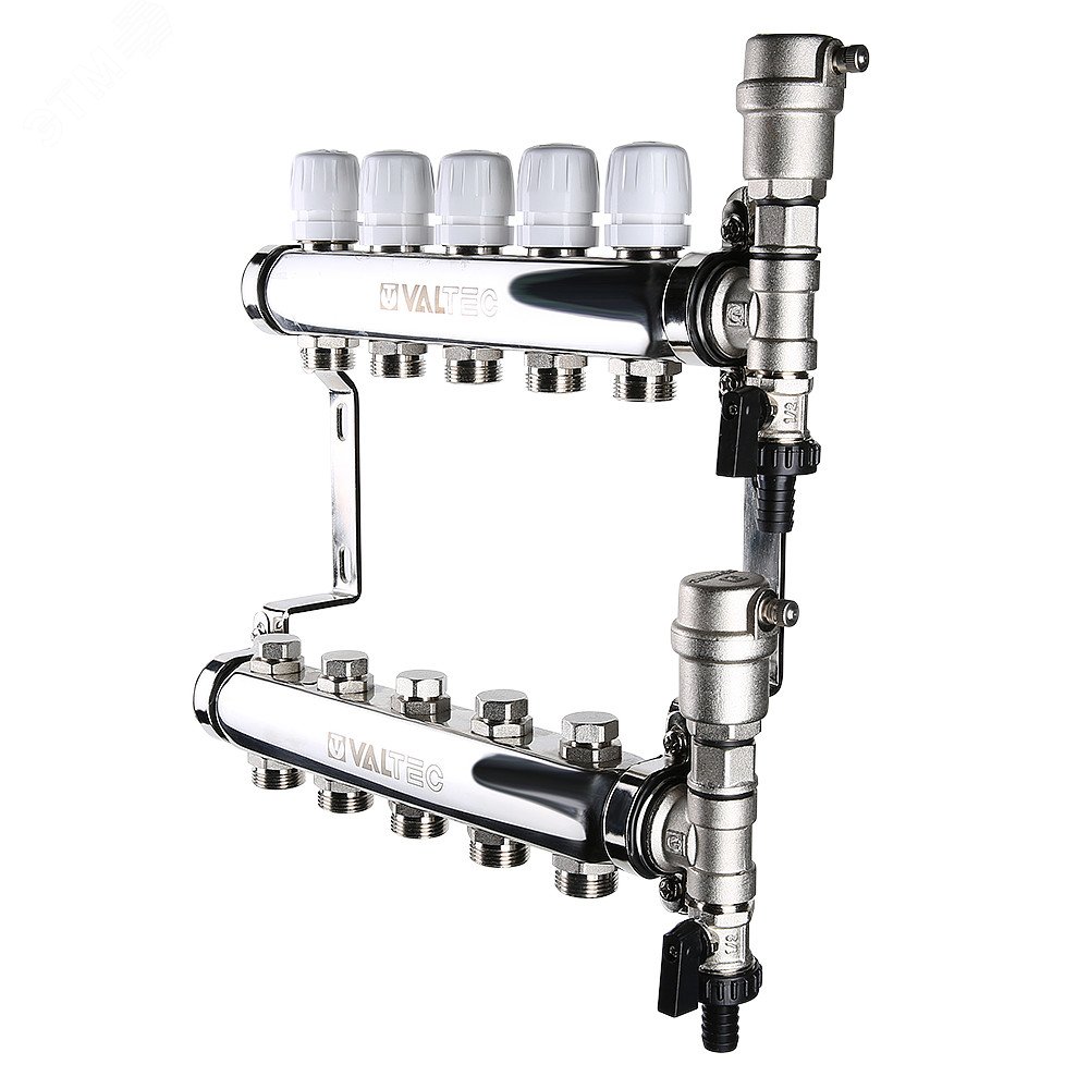 Изображение товара Коллекторная группа 1'x9 выходов евроконус 3/4' из нержавеющей стали (шт)