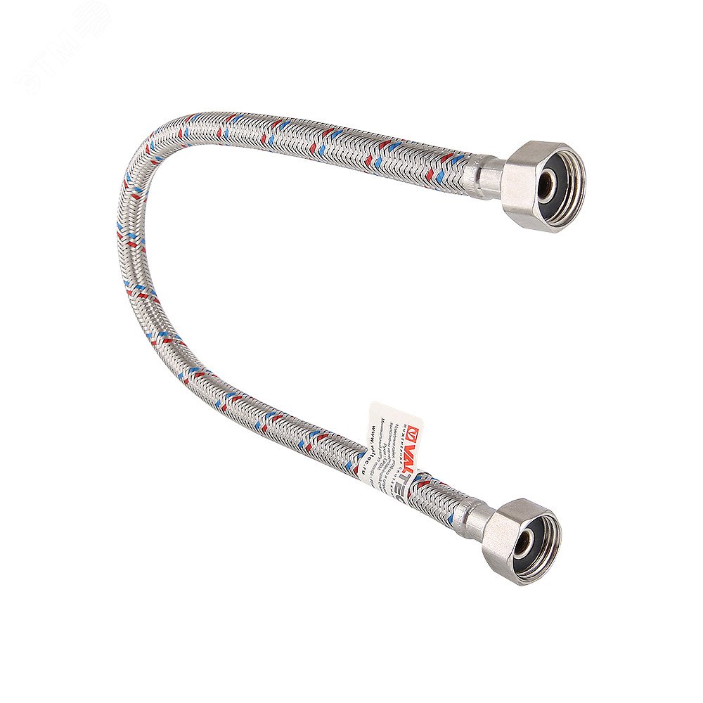 Изображение товара Гибкая подводка для воды VALTEC 1/2' ВВ 250 см нержавеющая сталь