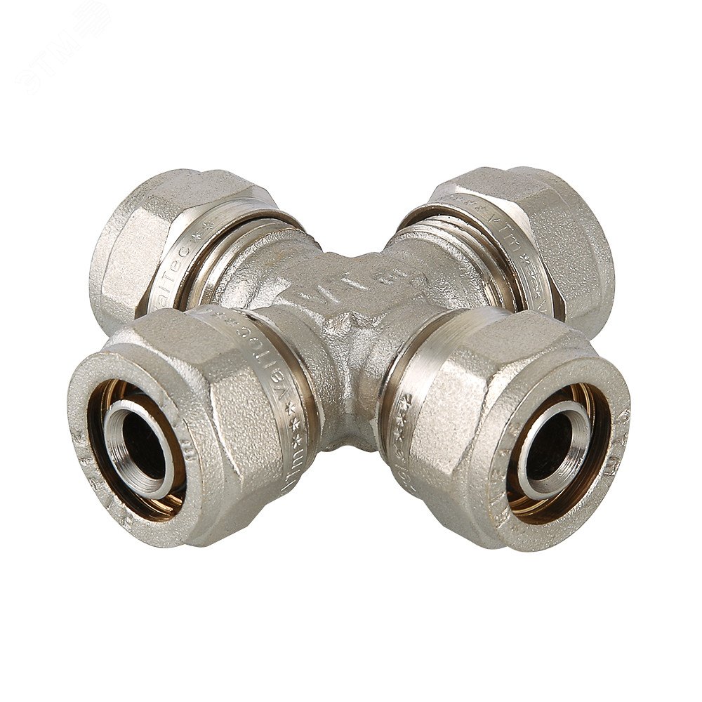 Изображение товара Крестовина обжимная 16 мм для металлополимерных трубопроводов