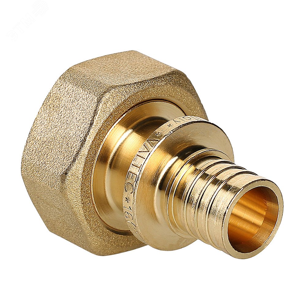 Изображение товара Переходник 16х3/4 ВР латунный с накидной гайкой для водопровода