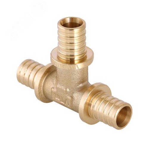 Тройник 16 равносторонний, аксиальный, латунь