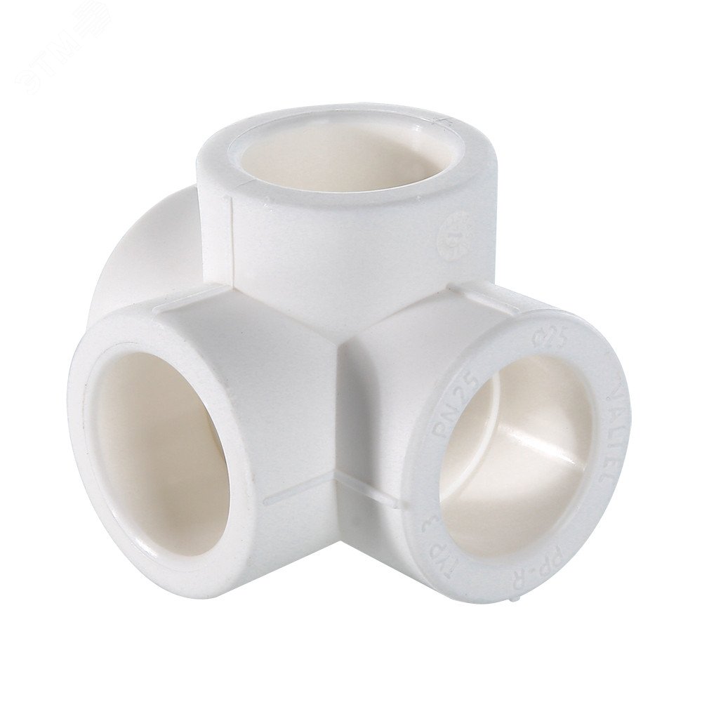 Изображение товара Крестовина 20 двухплоскостная полипропиленовая PPR белая (шт)