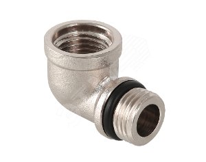 Изображение товара Угольник ВН 1/4 с уплотнением латунный никелированный VALTEC монтажный