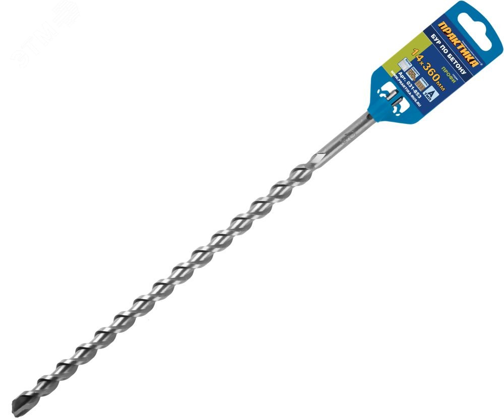 Изображение товара Бур SDS-plus серия Профи 14 мм 300-360 мм для бетона кирпича и камня