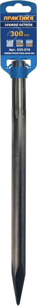 Изображение товара Зубило SDS-MAX пикообразное 280 мм ПРАКТИКА прочное и надежное