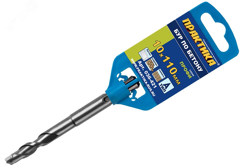 Изображение товара Бур SDS-plus 10x50-110 мм серия Профи по бетону для перфоратора