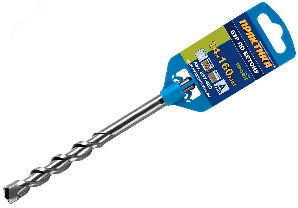 Изображение товара Бур SDS-plus 14х100-160 мм серия Профи по бетону для перфораторов Практика