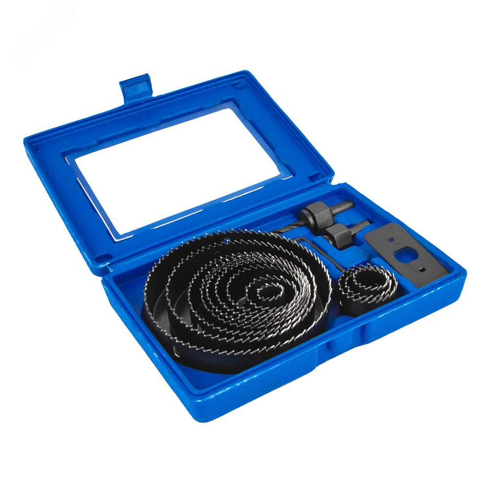 Изображение товара Набор HCS коронок 12 шт диаметр 19-127 мм и 2 адаптера для дерева