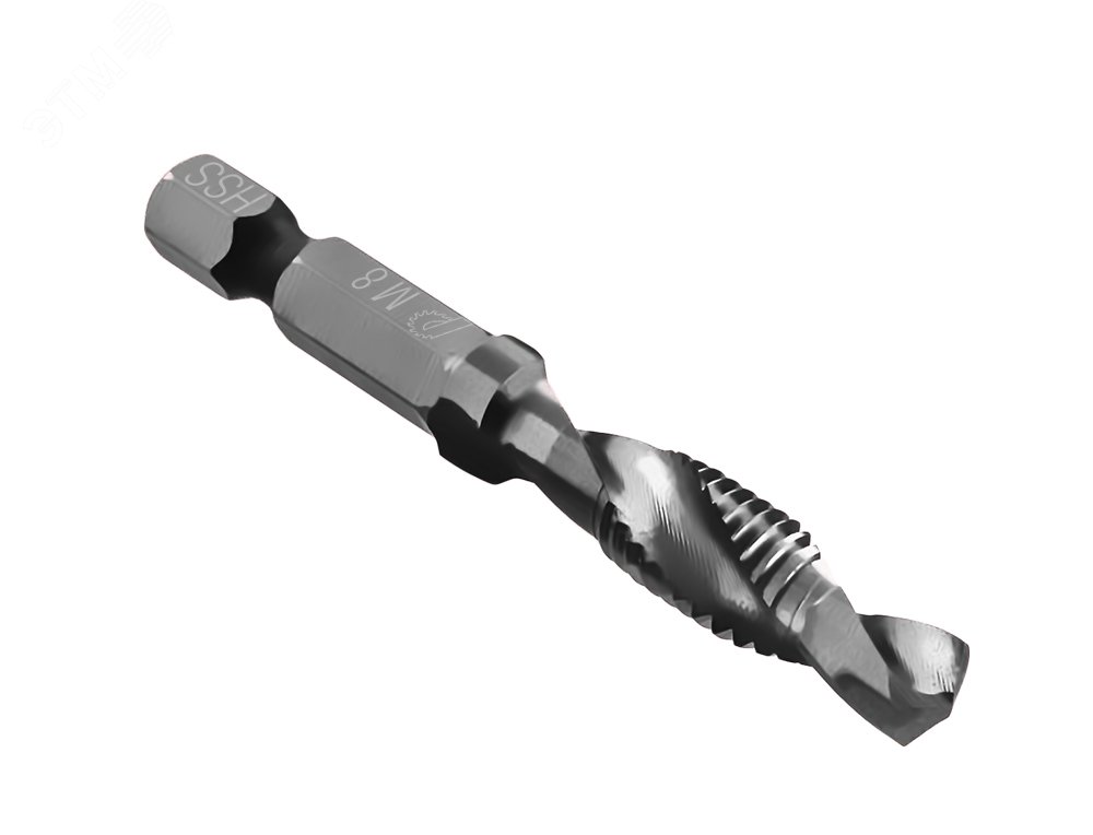Изображение товара Сверло-метчик Практика М8 шаг 1,25 длина 64 мм HEX 1-4 для металлических работ