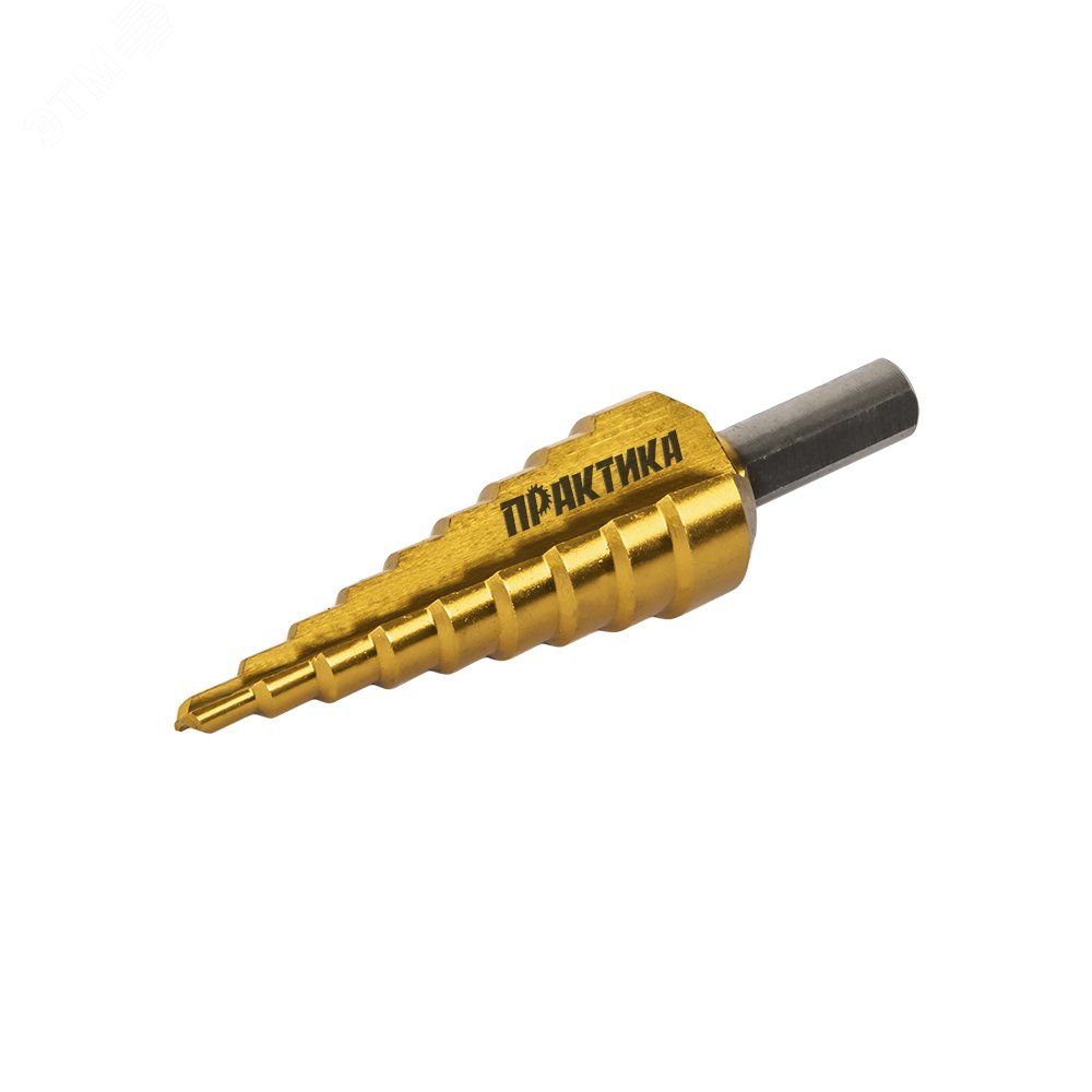 Изображение товара Сверло по металлу ступенчатое 4-20 мм TIN ПРАКТИКА