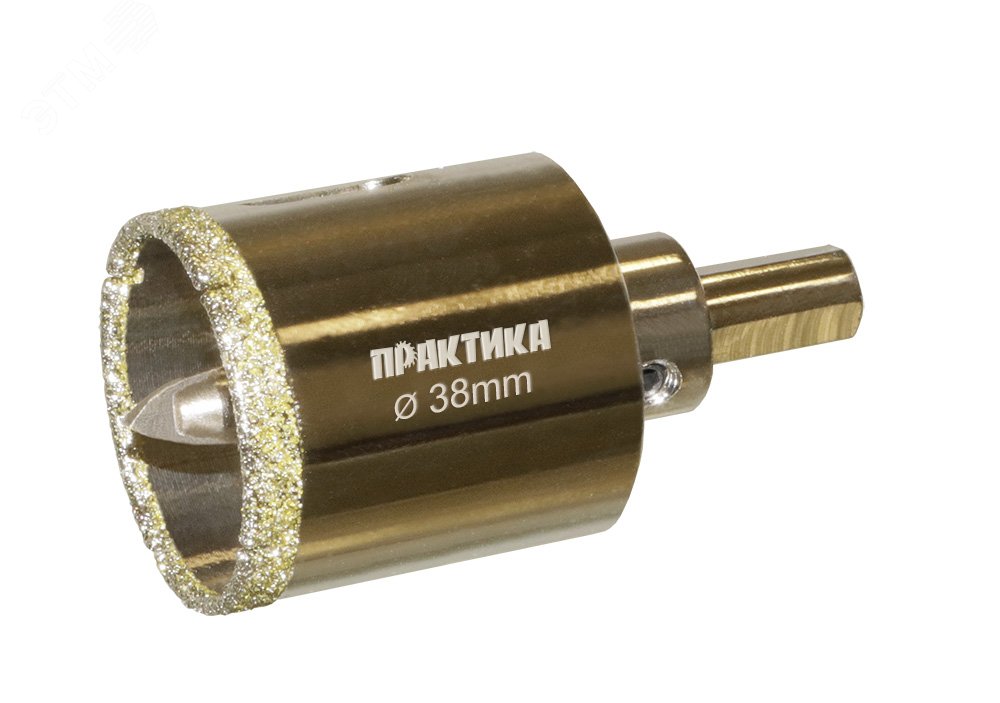 Изображение товара Коронка алмазная по керамограниту 38х70мм с направляющим сверлом для работы со стеклом и плиткой