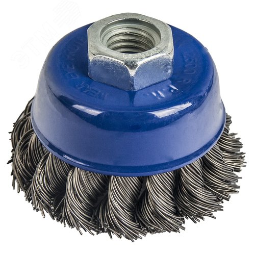 Изображение товара Кордщетка для МШУ чашеобразная витая, 65 мм М14, 1шт, блистер (шт)