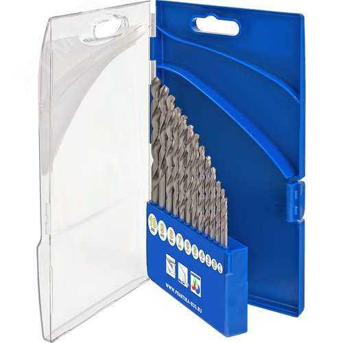 Изображение товара Набор сверл по металлу, Профи 10шт, 1-10 мм, шаг 1 мм, ПРО кассета (шт)