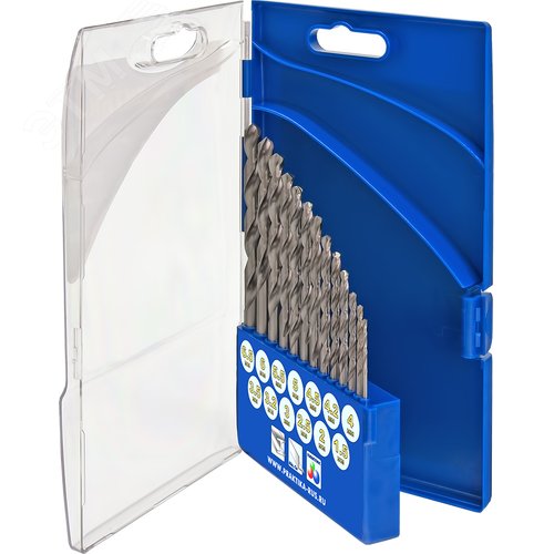 Изображение товара Набор сверл по металлу, Профи 13шт, 1,5-6,5 + 3,2, 4,2 мм ПРО кассета (шт)