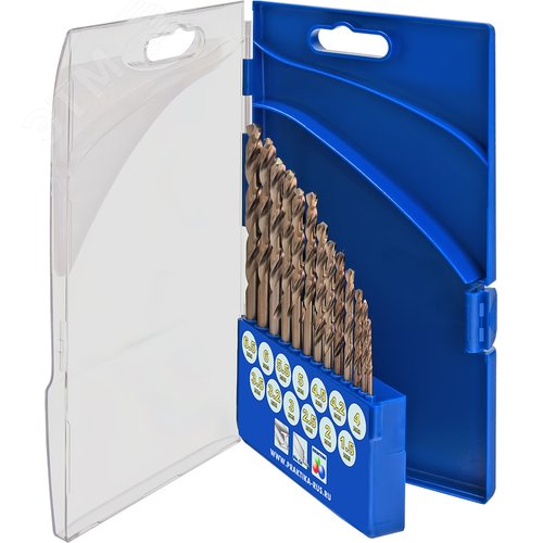 Изображение товара Набор сверл по металлу, Эксперт, овые, 13 шт, 1,5-6,5 + 3,2, 4,2 мм ПРО ка (шт)