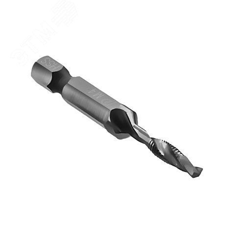 Изображение товара Сверло метчик, М4 шаг 0,7, длина 52 мм, хвостовик HEX 1-4', блистер (шт)