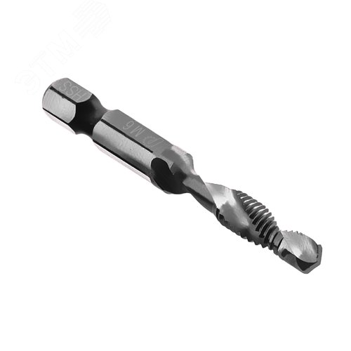 Изображение товара Сверло метчик, М6 шаг 1,0, длина 57 мм, хвостовик HEX 1-4', блистер (шт)