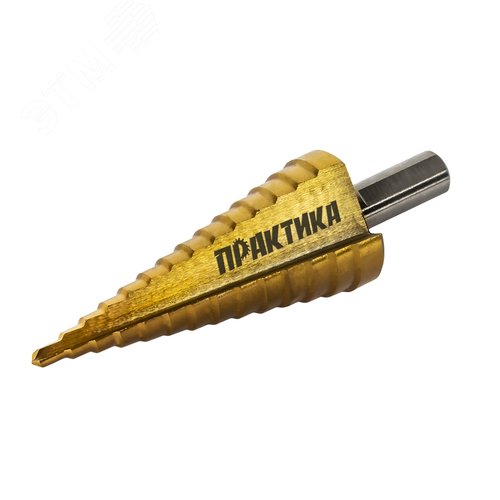 Изображение товара Сверло по металлу ступенчатое, 4-30 мм шаг 2 мм TIN, 1ш (шт)