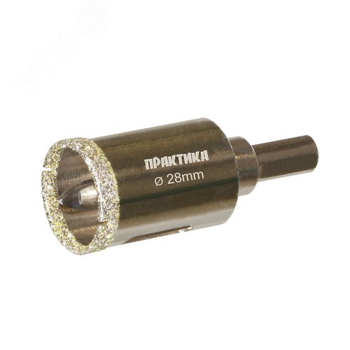 Изображение товара Коронка алмазная, Профи по керамограниту-керамике 28х70мм, пилотное сверло, 1шт, (шт)