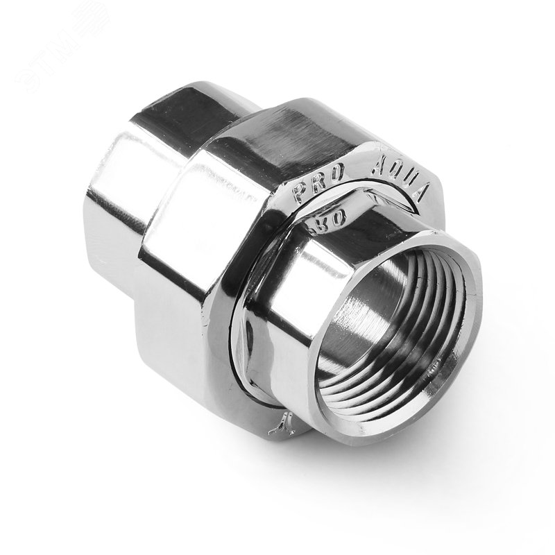 Изображение товара Соединение разъемное прямое резьбовое хромированное PRO AQUA 25 мм