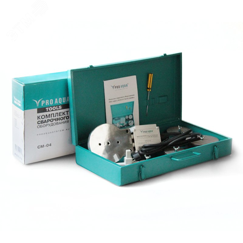 Изображение товара Комплект сварочного оборудования PRO AQUA CM-04 с двумя нагревателями и насадками