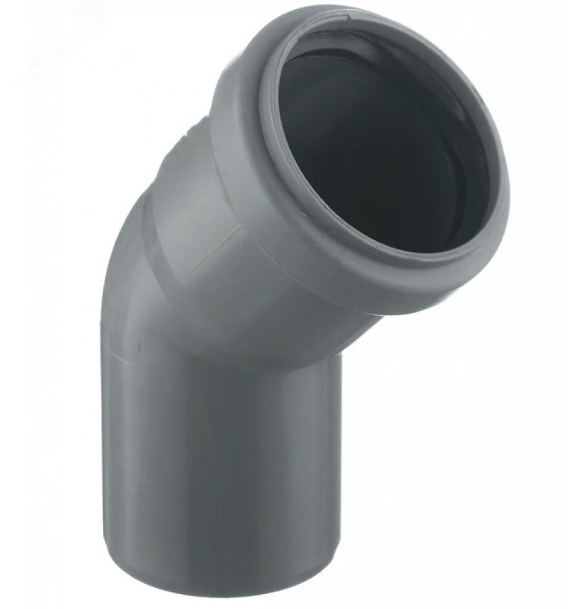 Изображение товара Отвод 50 30 град, для внутренней канализации, серый (шт)