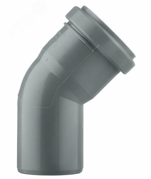 Изображение товара Отвод 40 45 град, для внутренней канализации, серый (шт)