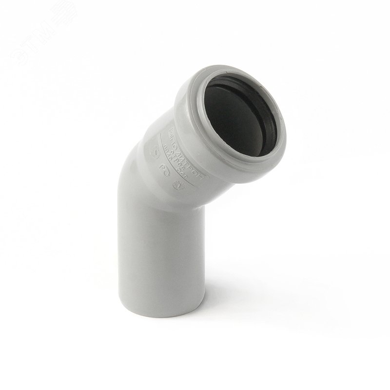 Изображение товара Отвод 50 67 град, для внутренней канализации, серый (шт)