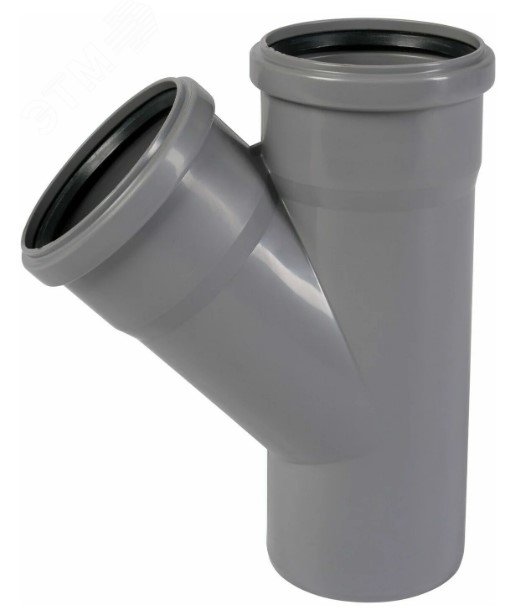 Изображение товара Канализационный тройник PRO AQUA 75x75/45, полипропилен, серый