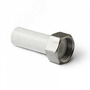 Изображение товара Штуцер полипропиленовый 20x3/4 ВР с накидной гайкой PRO AQUA